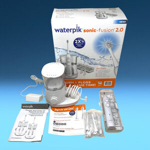 NEW Waterpik Sonic-Fusion 2.0 Electric Toothbrush Water Flosser Open Box Tested
